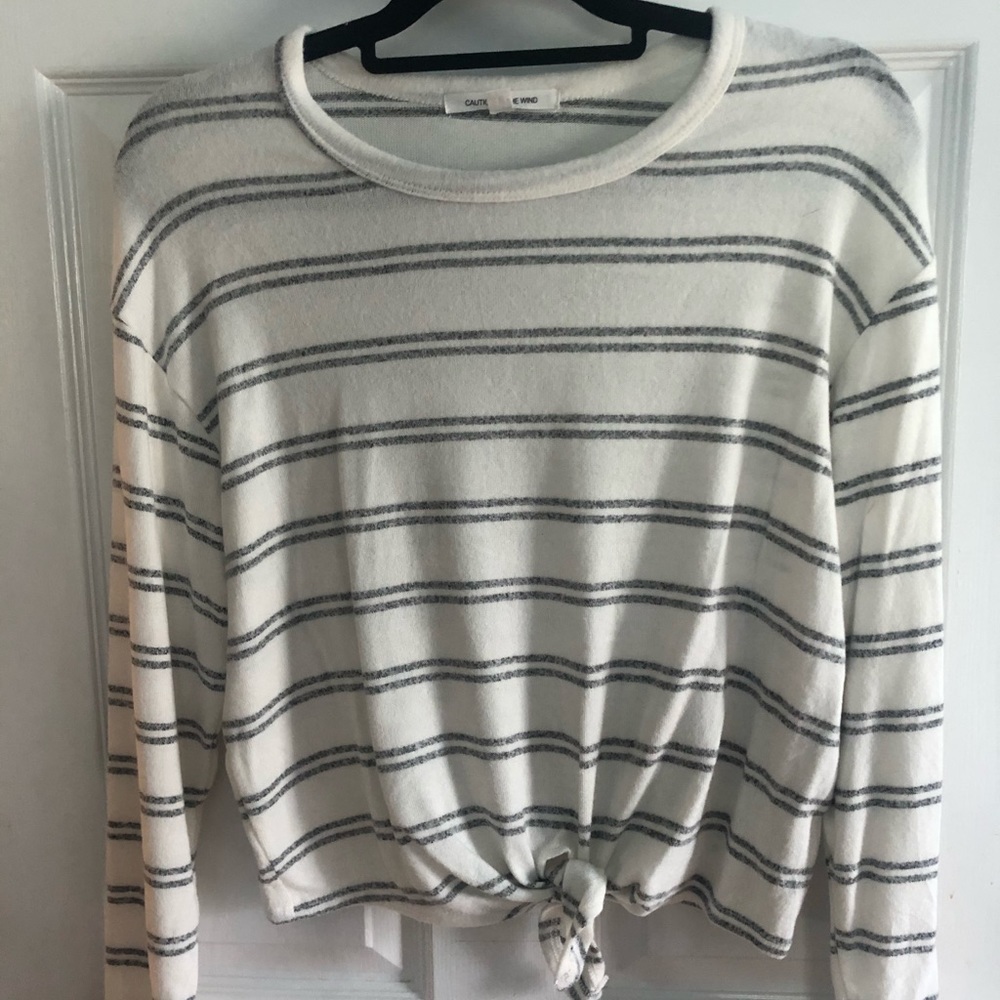 Caution to the Wind Striped Sweater